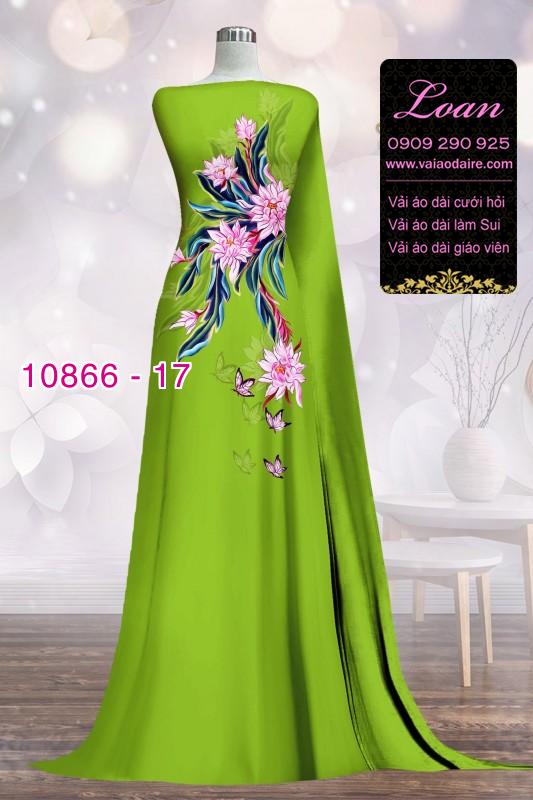 Vải áo dài hoa 3D