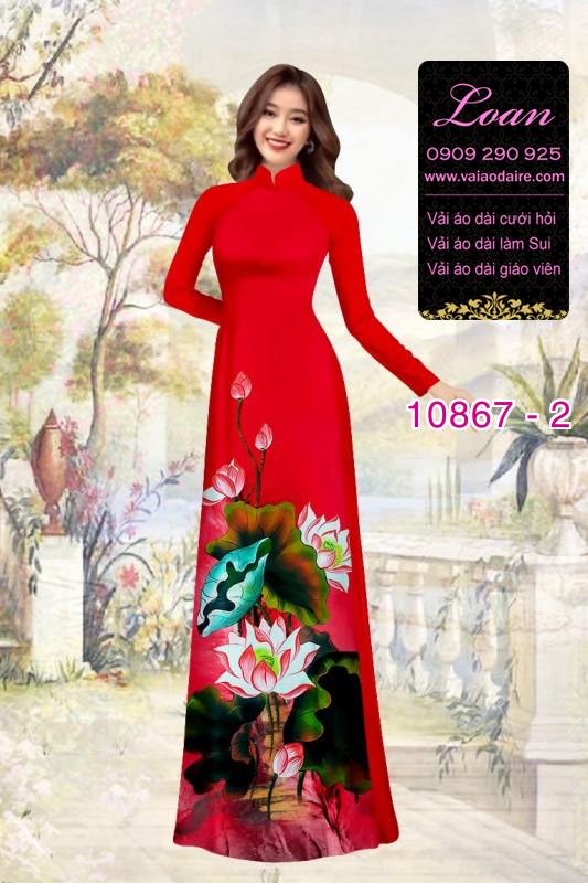 Vải áo dài hoa 3D