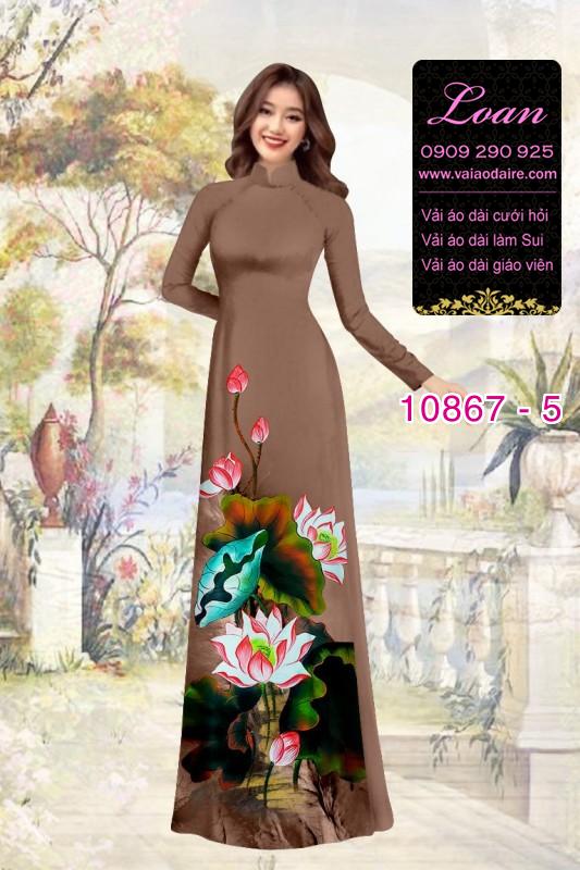 Vải áo dài hoa 3D