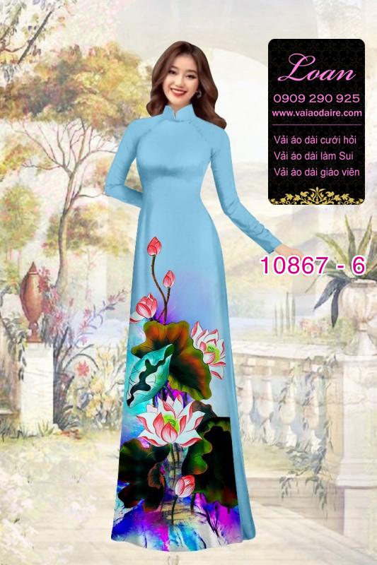 Vải áo dài hoa 3D