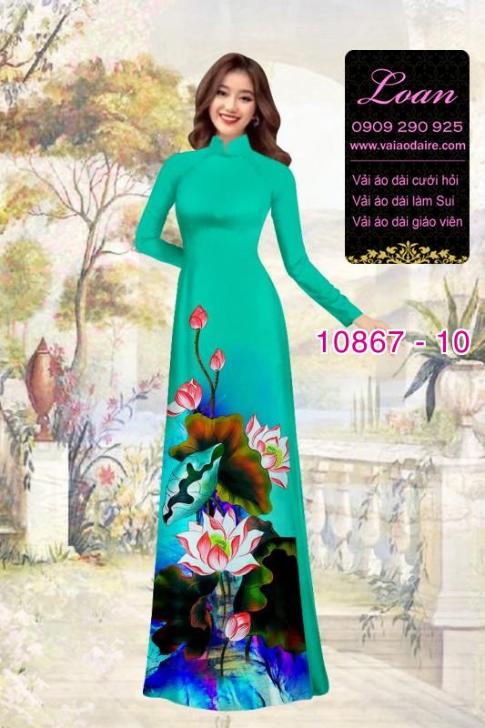 Vải áo dài hoa 3D