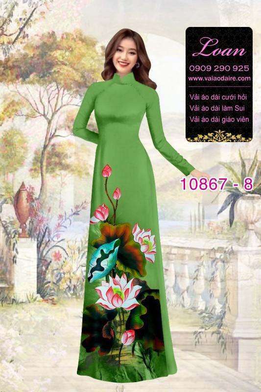 Vải áo dài hoa 3D