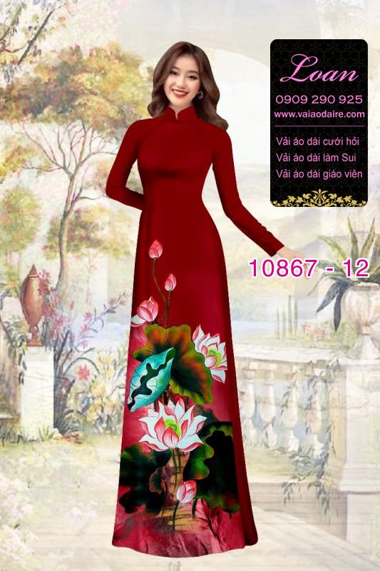 Vải áo dài hoa 3D