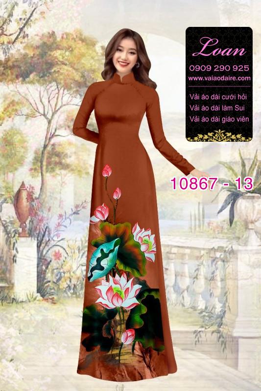 Vải áo dài hoa 3D