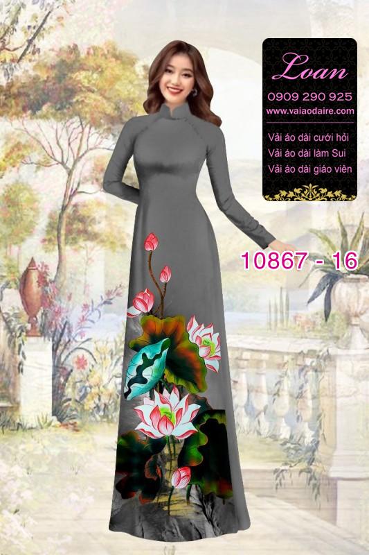 Vải áo dài hoa 3D