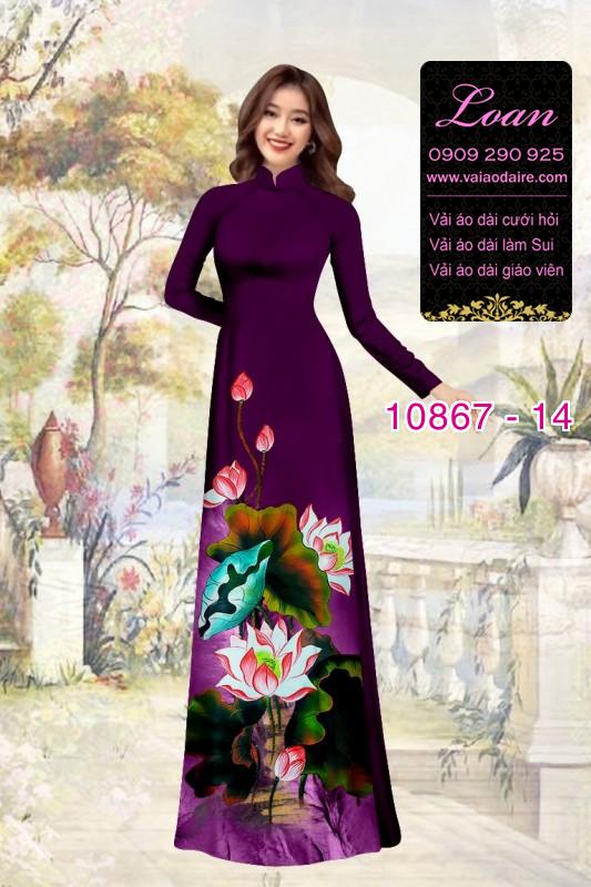 Vải áo dài hoa 3D