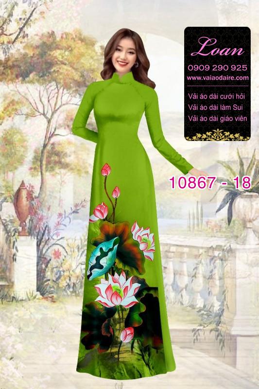 Vải áo dài hoa 3D