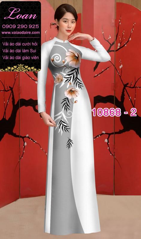 Vải áo dài hoa 3D