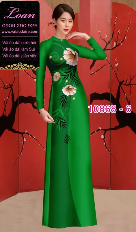 Vải áo dài hoa 3D
