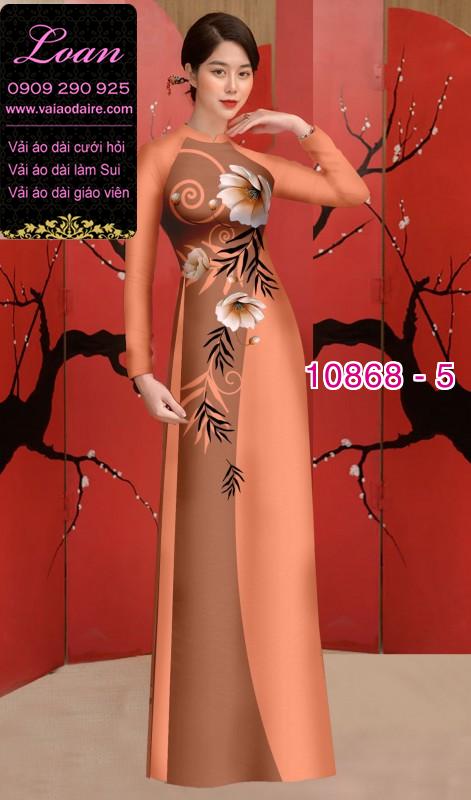 Vải áo dài hoa 3D