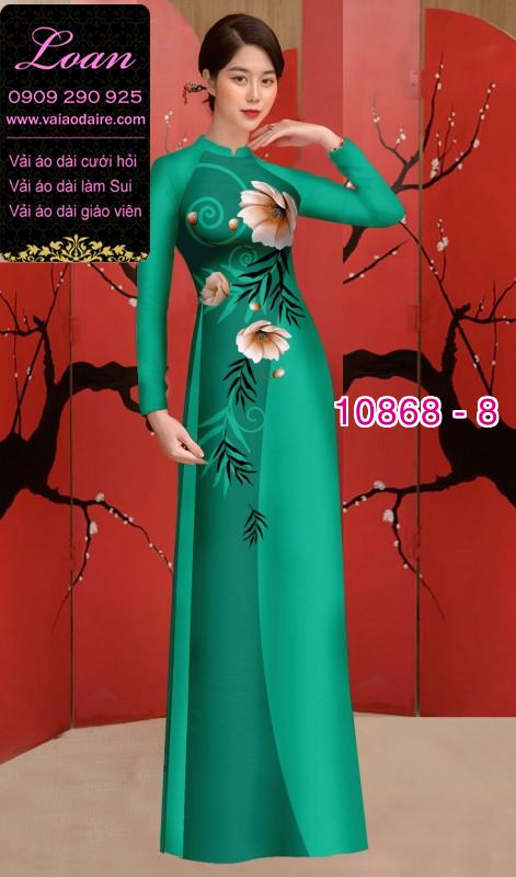 Vải áo dài hoa 3D