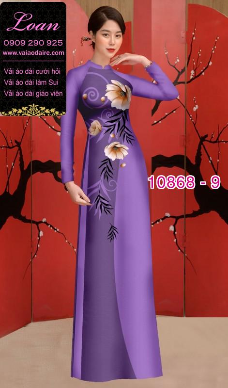 Vải áo dài hoa 3D