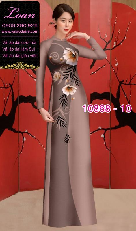Vải áo dài hoa 3D