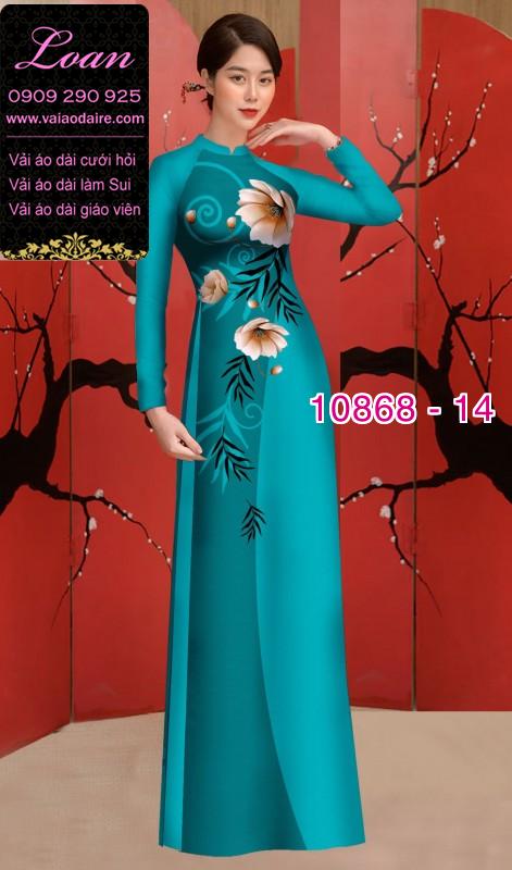 Vải áo dài hoa 3D