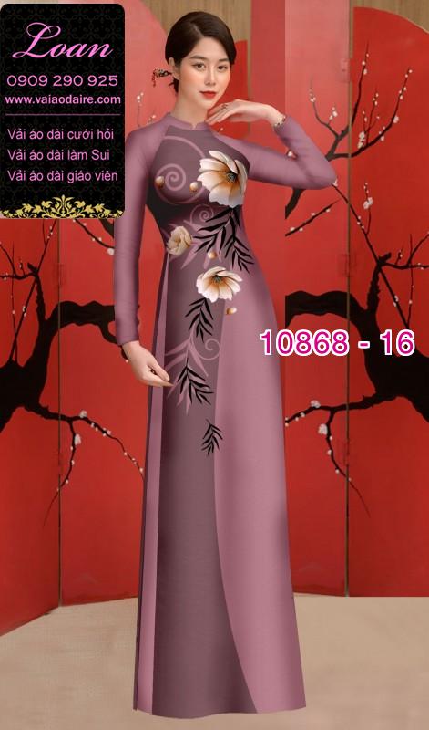 Vải áo dài hoa 3D