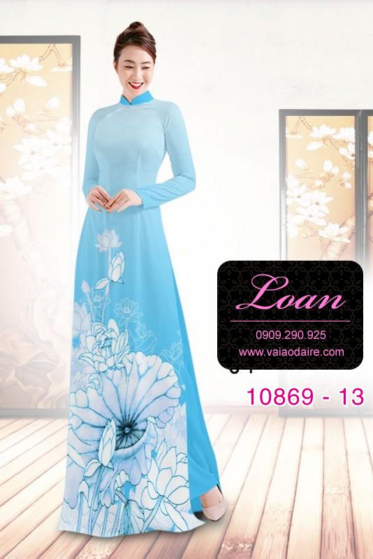 Vải áo dài hoa sen Vải áo dài hoa sen