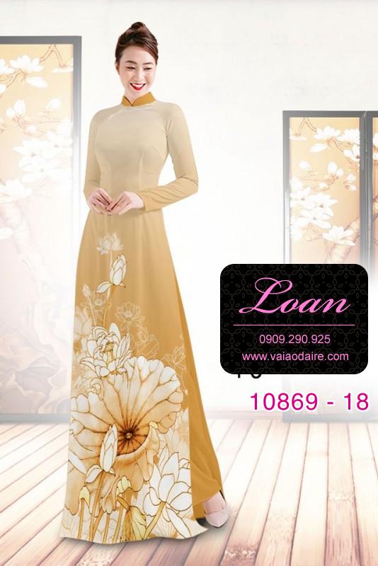 Vải áo dài hoa sen Vải áo dài hoa sen