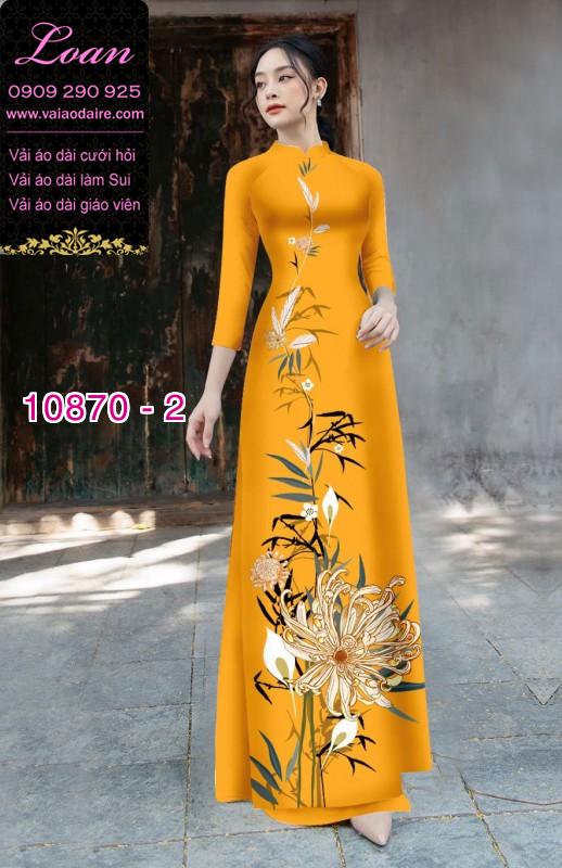 Vải áo dài hoa 3D