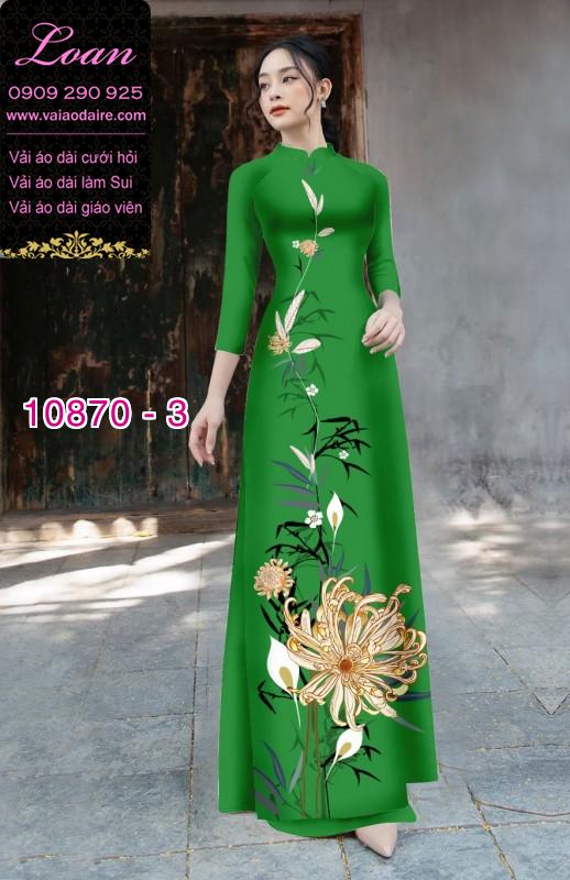 Vải áo dài hoa 3D