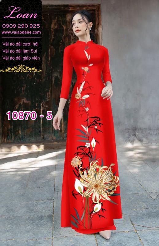 Vải áo dài hoa 3D