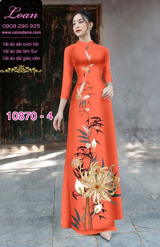 Vải áo dài hoa 3D