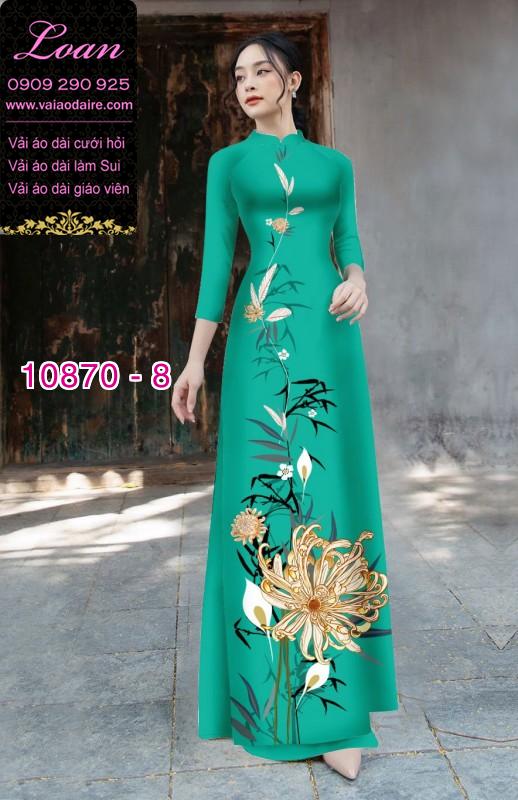 Vải áo dài hoa 3D