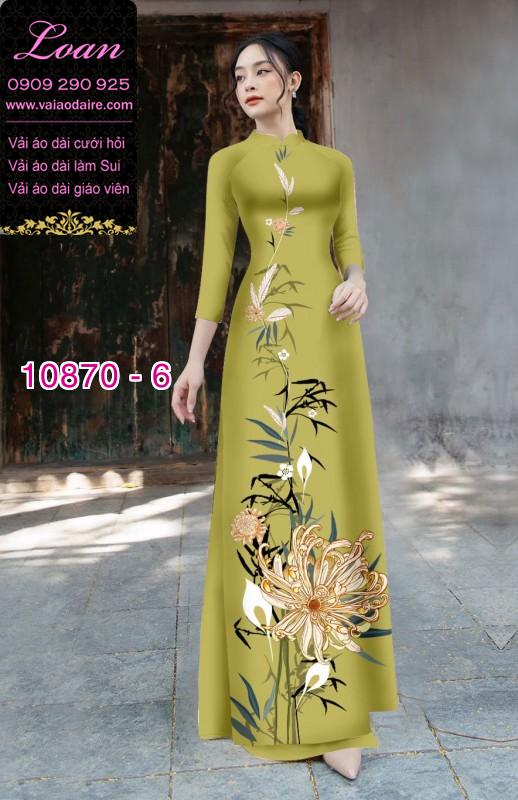 Vải áo dài hoa 3D