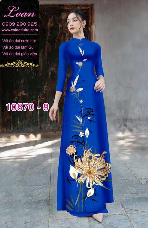 Vải áo dài hoa 3D