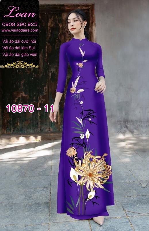 Vải áo dài hoa 3D
