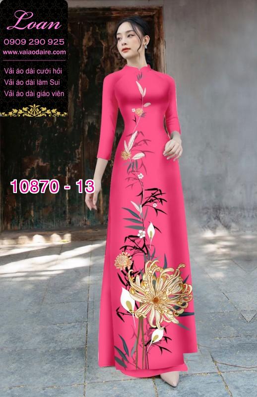 Vải áo dài hoa 3D