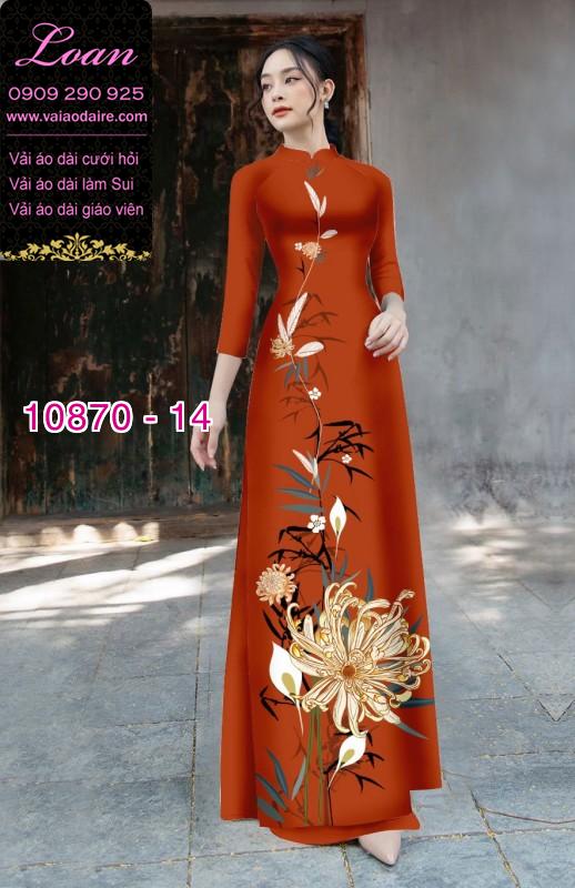 Vải áo dài hoa 3D