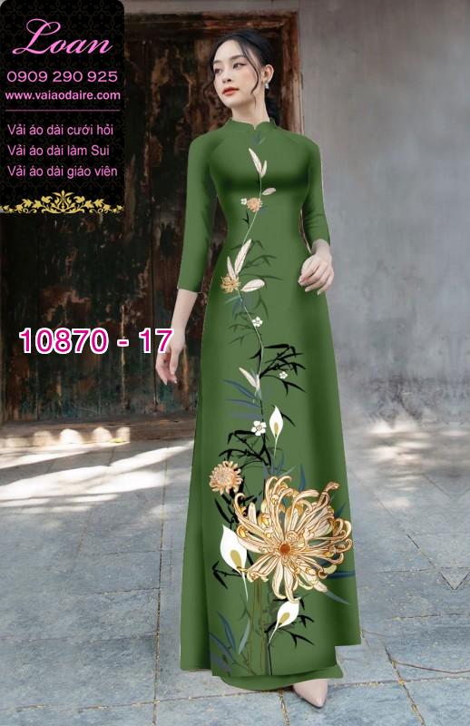 Vải áo dài hoa 3D