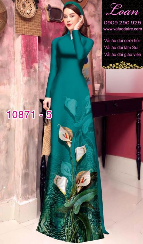 Vải áo dài hoa 3D