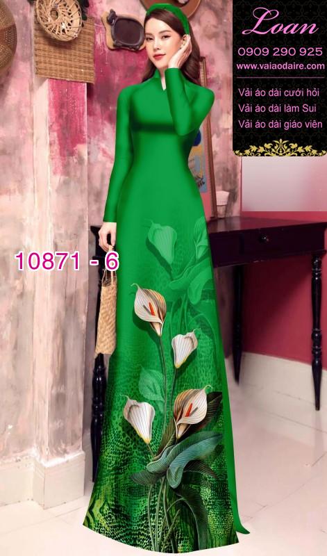 Vải áo dài hoa 3D