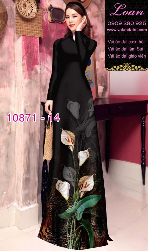 Vải áo dài hoa 3D