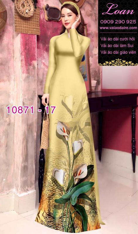 Vải áo dài hoa 3D