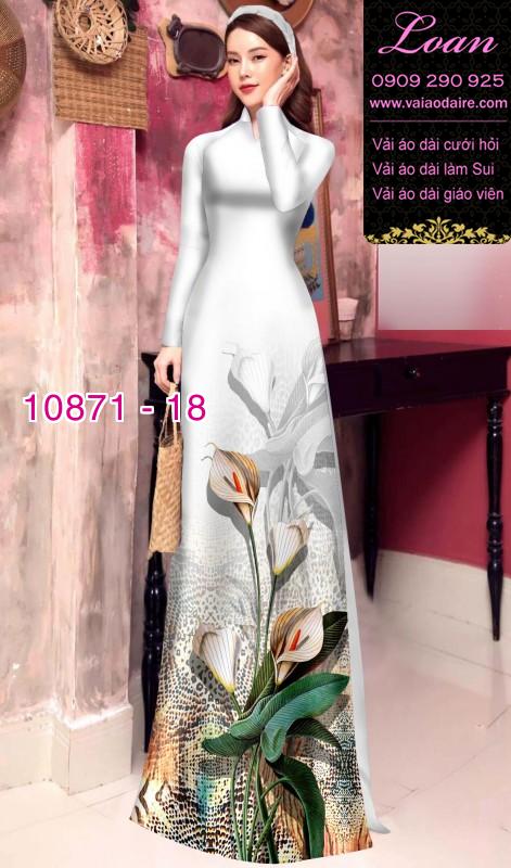 Vải áo dài hoa 3D