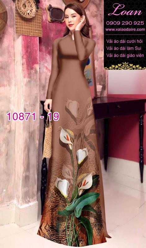 Vải áo dài hoa 3D