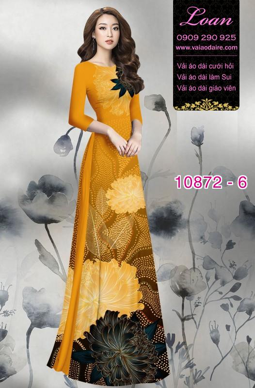 Vải áo dài hoa 3D
