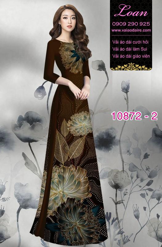 Vải áo dài hoa 3D