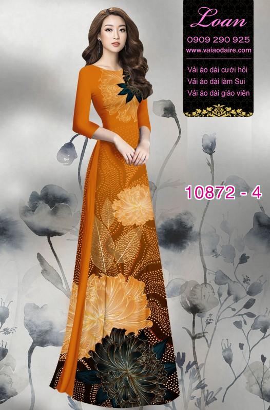 Vải áo dài hoa 3D