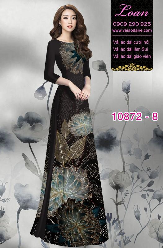 Vải áo dài hoa 3D