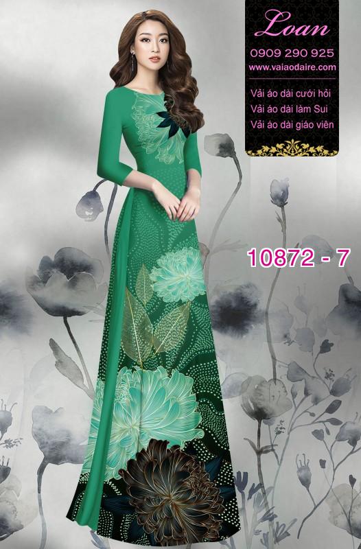 Vải áo dài hoa 3D