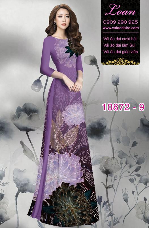 Vải áo dài hoa 3D