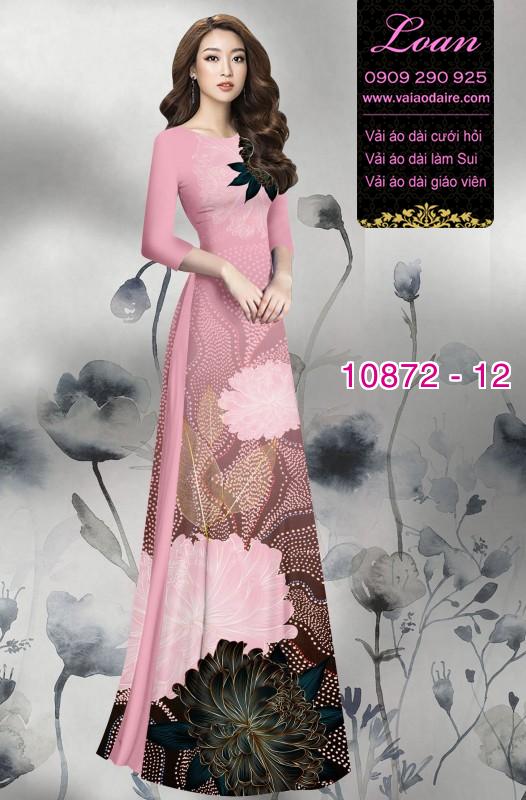 Vải áo dài hoa 3D
