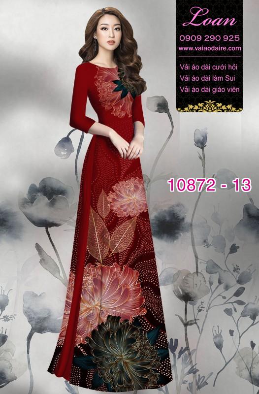 Vải áo dài hoa 3D