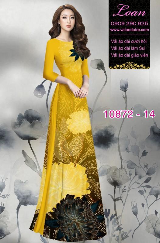 Vải áo dài hoa 3D