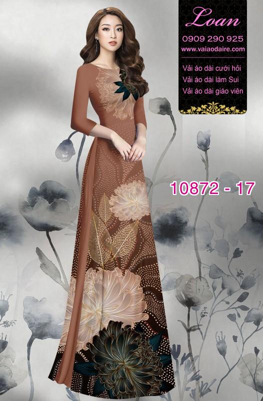Vải áo dài hoa 3D