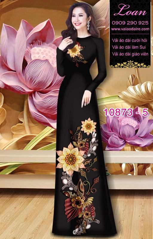 Vải áo dài hoa 3D