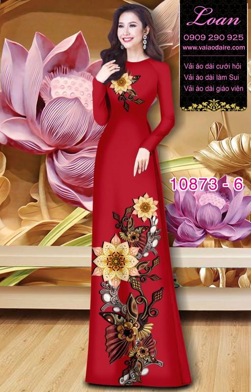 Vải áo dài hoa 3D